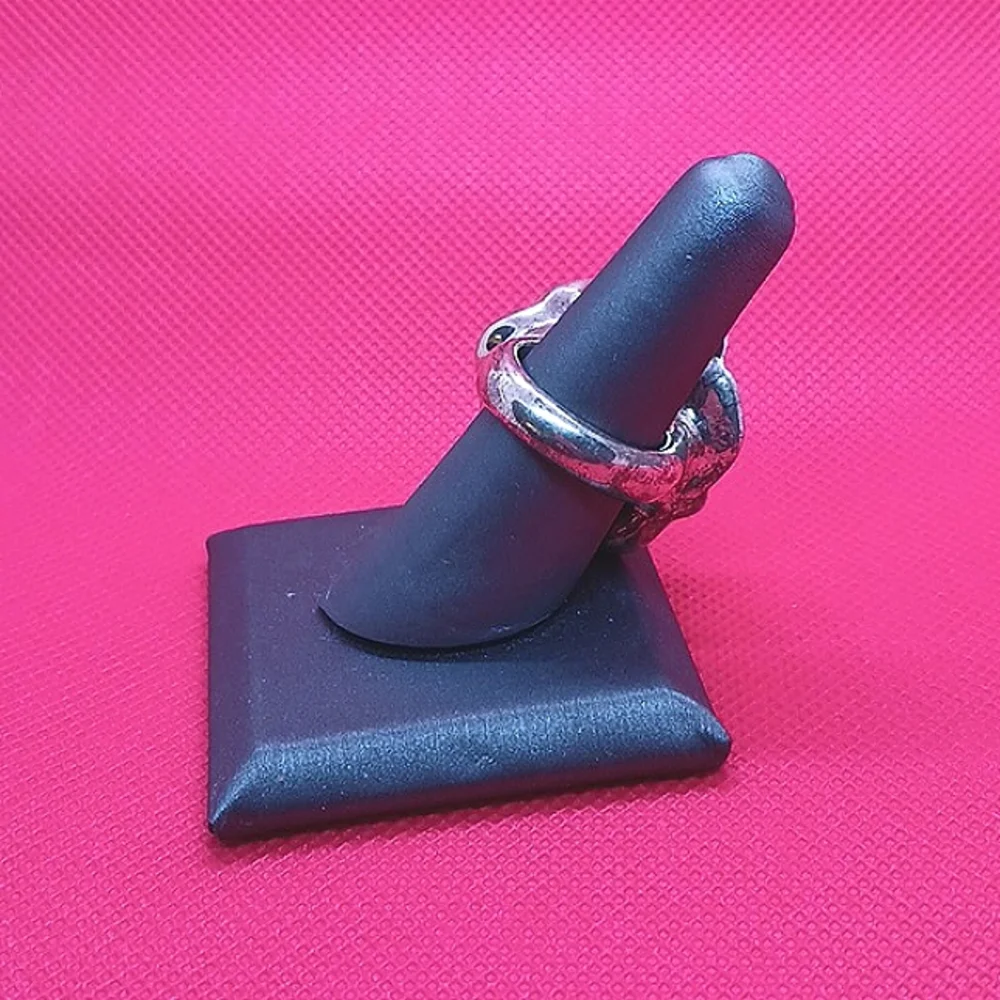 Sterling Silver Large Blooming Rose Ring. - Picture 3 of 16